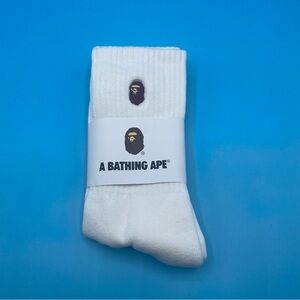A‎ Bathing Ape White Casual Socks